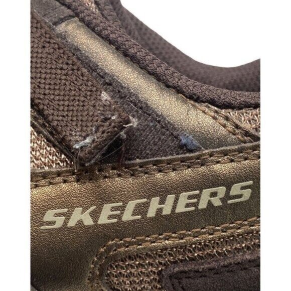 Skechers Sassies Levity Leather & Fabric Suede Hook Loop Closure Sneakers Size 8 - Picture 8 of 9